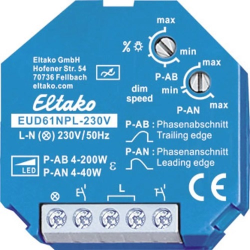 Regulador de luz universal sin conexión N EUD61NPL-230V Regulador de luz universal sin conexión N EUD61NPL-230V